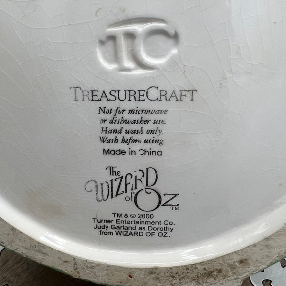 Treasure Craft Wizard of Oz Cookie Jar Only Circa 2000 3D Scarecrow Lion Tin Man - Picture 8 of 16